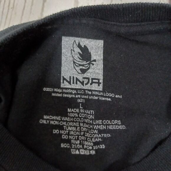 ‼️final must bundle‼️ Ninja Boy's Tee Blue Yellow Graphic Logo - Picture 3 of 3